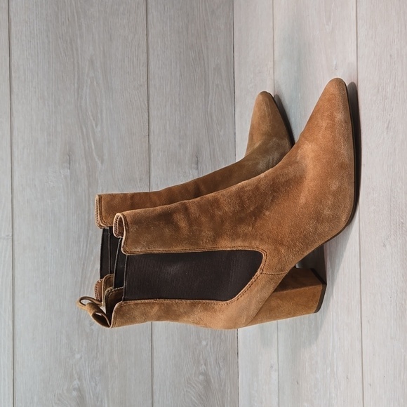 Steve Madden Women Subtle Chestnut Leather Pointed toe heels shoes boots sz 10M - Picture 2 of 15